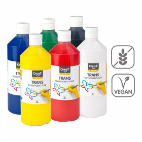 Creall sada transparentních barev Trans, 6 × 500 ml, mix barev