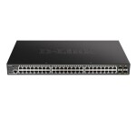 D-Link DGS-1250-52XMP 52-Port Gigabit Smart PoE Switch, 48x GbE PoE+, 4x SFP+, PoE 370W EDF_385529
