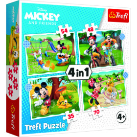 Trefl Puzzle Mickey Mouse: Krásný den 4v1 (35,48,54,70 dílků) - Trefl