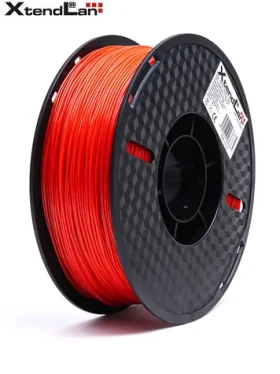 XtendLan TPU filament průhledně-červená / struna pro 3D tiskárnu / TPU / 1.75mm / 1kg (3DF-TPU1.75-RD 1kg)