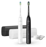 Philips Sonicare 5500 HX7119/02 černá bílá / 2 x Sonický zubní kartáček / 62 000 kmitů / 2 režimy / 2 hlavice (HX7119/02)