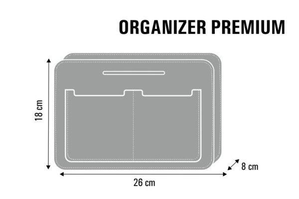 Bertoni Organizér na plstěné tašky Grey Grey 26 cm x 18 cm x 8 cm