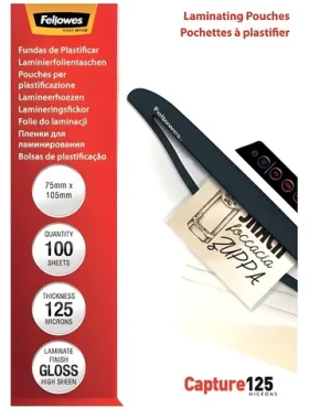Fellowes Laminovací fólie 75x105 mm / Laminovací fólie / 125 mikronů / 100 ks (5306901)