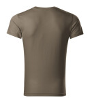 Slim Fit V-neck tričko pánské army XL