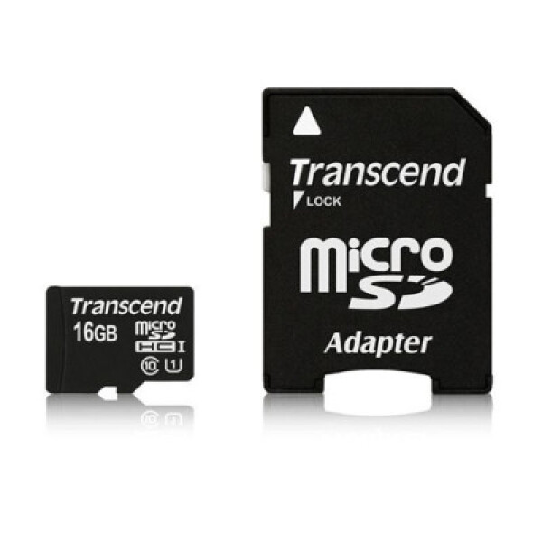 TRANSCEND MicroSDHC karta 16GB Premium, Class 10 UHS-I 300x + adaptér EDF_325416