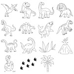 Heyda Dinosauři sada 15 razítek + poduška