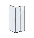 RAVAK - Roll Sprchový kout 90x90 cm, černá/čiré sklo X14V70300Z1