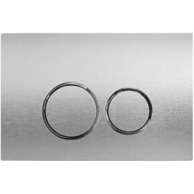 CERANO - Ovládací tlačítko splachování Dualo k WC modulu Basic - ABS - stříbrná CER-670810