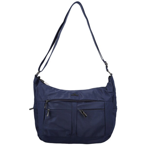Trendy dámská textilní crossbody kabelka Coveri Iballa, tmavě modrá