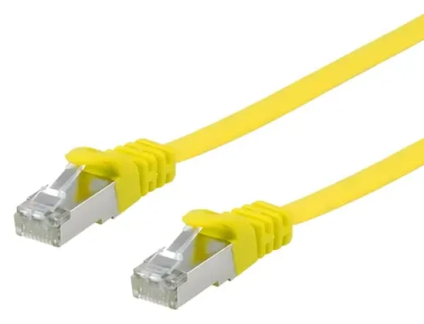 Equip Cat6a Flat žlutá / Patch kabel / U/FTP / 3 m / RJ-45 / LSZH (607662)