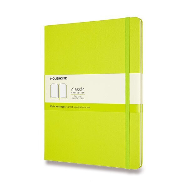 Zápisník Moleskine - tvrdé desky, XL, čistý - limetka
