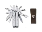 VICTORINOX SWISSTOOL X (3.0327.L) / Multifunkční kapesní nářadí a nůž / Počet funkcí 27 / kožené pouzdro (V-3.03 27.L)
