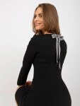 Dámské šaty LK SK 507015 Černá - FPrice černá s bílou 40