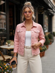 FashionStreet dámská růžová džínová bunda TY5597 XL