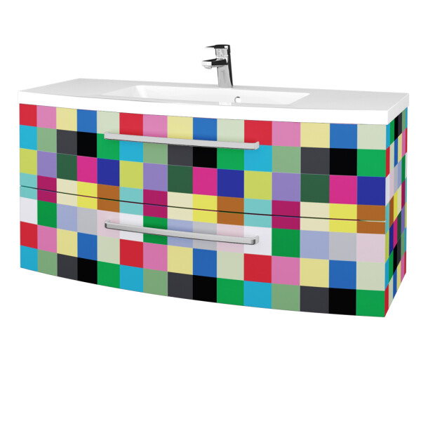 Dřevojas - Umyvadlová skříňka BRIO SZZ2 120 - Individuální odstín dle RAL/NCS / Individuální odstín dle RAL/NCS 81563