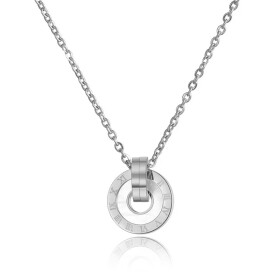 Ocelový náhrdelník Sommia White - chirurgická ocel, Stříbrná 40 cm + 5 cm (prodloužení)