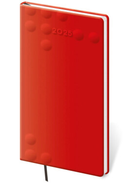 Týdenní diář 2025 Helma kapesní - Vario Red design