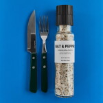Nicolas Vahé Mořská sůl s pepřem Everyday mix / Truffle 300 g, černá barva, sklo