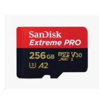 SanDisk micro SDXC karta 256GB Extreme PRO (200 MB/s Class 10, UHS-I U3 V30) + adaptér EDF_493412