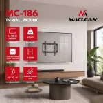 Maclean MC-186 černá / Nástěnný držák pro TV / 13-43" / VESA 200x200 / nosnost 45 kg / naklápění (MC-186)