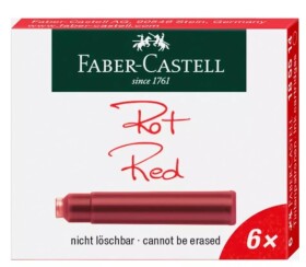 Faber-Castell Faber-Castell, 185514, náhradní náplně do pera (bombičky), červená, 6 ks