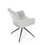 Židle jídelní, krémová látka, noha černý kov, otočný mechanismus 360°