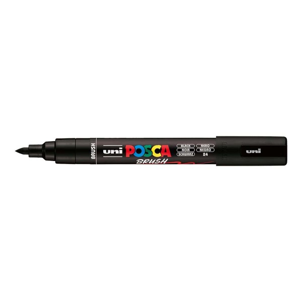 Uni Posca PC-5BR 1-4 mm štětcový hrot černý 24