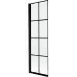 MEXEN - MIST vanová zástěna 60x150 cm 6mm 1-s, černá, dekor, levá 8A9-060-001-70-77-L