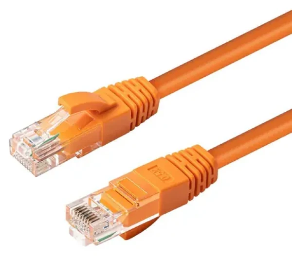 MicroConnect CAT6a U/UTP oranžová / Síťový kabel / RJ-45 / 0,25 m / LSZH / PoE (MC-UTP6A0025O)