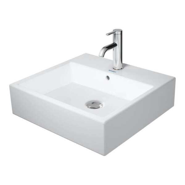 DURAVIT - Vero Air Umyvadlo nábytkové 50x47 cm, s přepadem, otvor pro baterii, WonderGliss, bílá 23505000271
