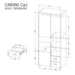Šatní skříň Carini CA1