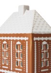 KÄHLER Porcelánový svícen Gingerbread Lighthouse Medium, hnědá barva, porcelán