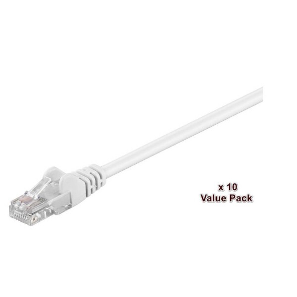 MicroConnect V-UTP5005WVP RJ45 síťové kabely, propojovací kabely 0.5 m bílá 10 ks