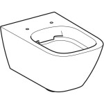 GEBERIT - Smyle Square Závěsné WC, Rimfree, bílá 500.208.01.1