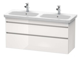DURAVIT - DuraStyle Umyvadlová skříňka 61x123x45 cm, 2 zásuvky, lesklá bílá DS649802222