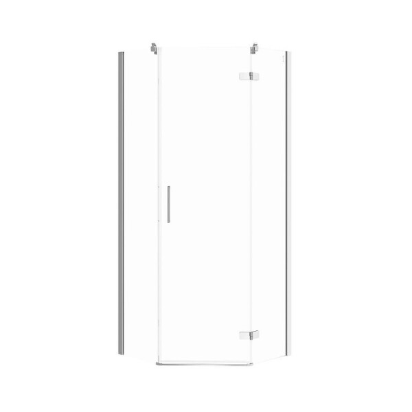 CERSANIT - Pětiúhelný sprchový kout JOTA 80X80X195, PRAVÝ, průhledné sklo S160-009