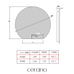 CERANO - Koupelnové LED zrcadlo Rondo - Ø 120 CER-NT2153-120