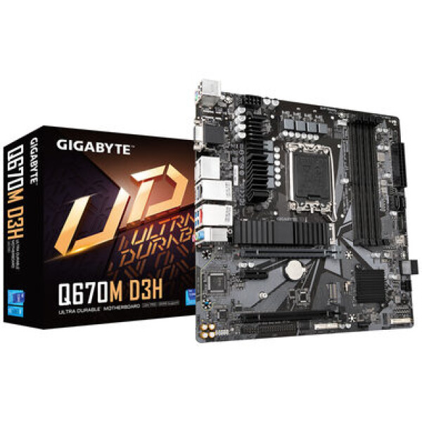 GIGABYTE Q670M D3H / Q670M / LGA1700 / 4x DDR5 / PCIEx16 / 1x 2.5GLAN / 1x GLAN / micro-ATX (Q670M D3H)