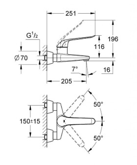 GROHE - Euroeco Special Páková umyvadlová baterie, chrom 32778000