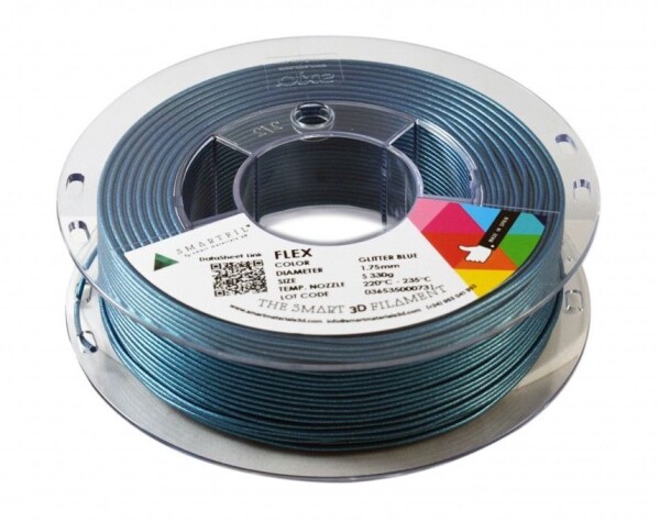FLEX filament třpytivý modrý Glitter Blue 750 g, 1,75 mm Smartfil 93A