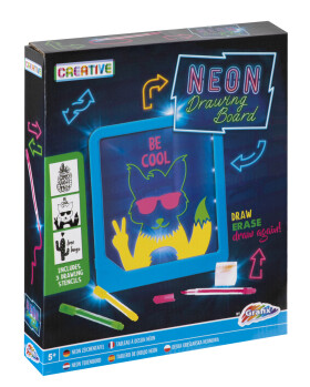 Kreslící tabulka s neonovými fixami - Craft Creative