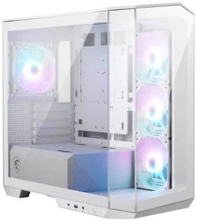 MSI MAG PANO M100R PZ bílá / ATX / 1x USB 3.2 USB-C 1x USB 3.2 / 4x 120 ARGB / bez zdroje / průhledná bočnice (306-7G24R28-HH9)
