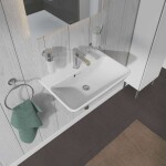 DURAVIT - ME by Starck Umyvadlo 60x40 cm, s přepadem, s otvorem pro baterii, bílá 2343600000