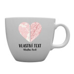 Personalizovaný MEGA XXL keramický hrnek 1 000 ml - Dvě místa, jedno srdce