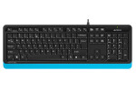 A4tech Fstyler FK10 modrá / drátová klávesnice / USB / CZ-US layout / voděodolná (FK10)