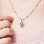Exkluzivní náhrdelník Swarovski Elements Sophie - srdce, Barevná/více barev 40 cm + 5 cm (prodloužení)