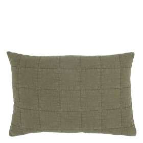 Chic Antique Prošívaný povlak na polštář Aix Vintage Olive 40 × 60 cm, zelená barva, textil