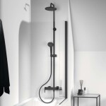IDEAL STANDARD - Cerafine O Sprchový set s vanovou baterií, průměr 20 cm, 1 proud, černá BC749XG