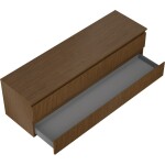 MEXEN/S - Rivel koupelnová skříňka pod umyvadlo 160 cm s deskou, 2 zásuvky, reliéf , ořech 91A20-16047-2-BFFC86
