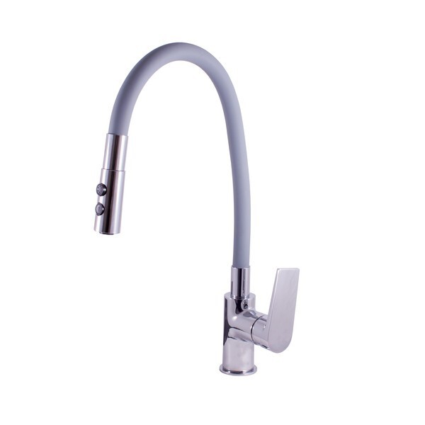 RAV Slezák - COLORADO - Dřezová baterie s flexibilním ramínkem, Chrom/Šedá, 3,8" CO119.0/12